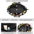 thumbnail image 3 of 22 Inch Oversized Travel Bag Lightweight Canvas Weekender Duffel with Multi Pockets, Slogan Print, 3 of 5