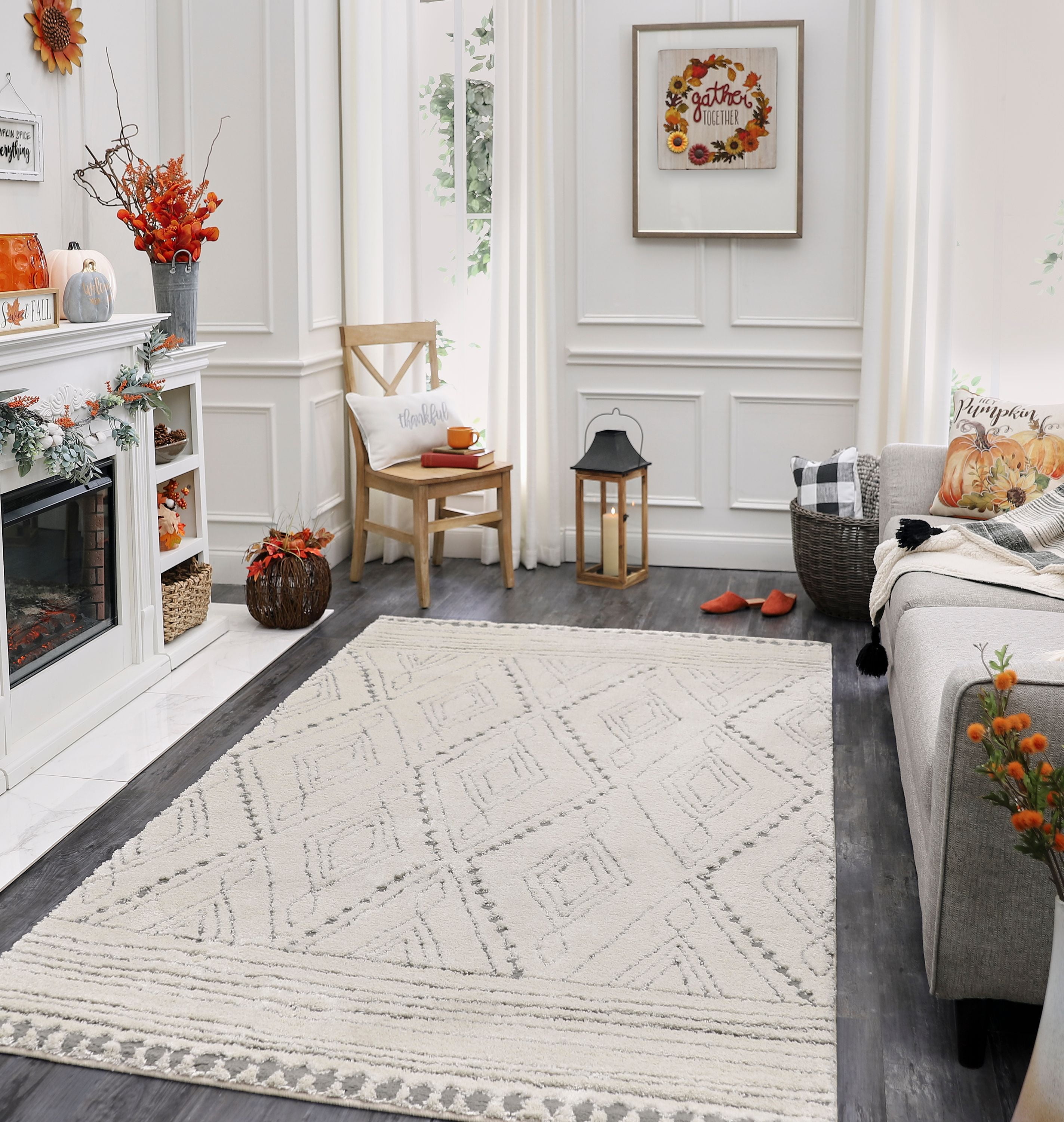 Mohawk Home Nomad Vado Boho Area Rug, Cream, 5' x 8'