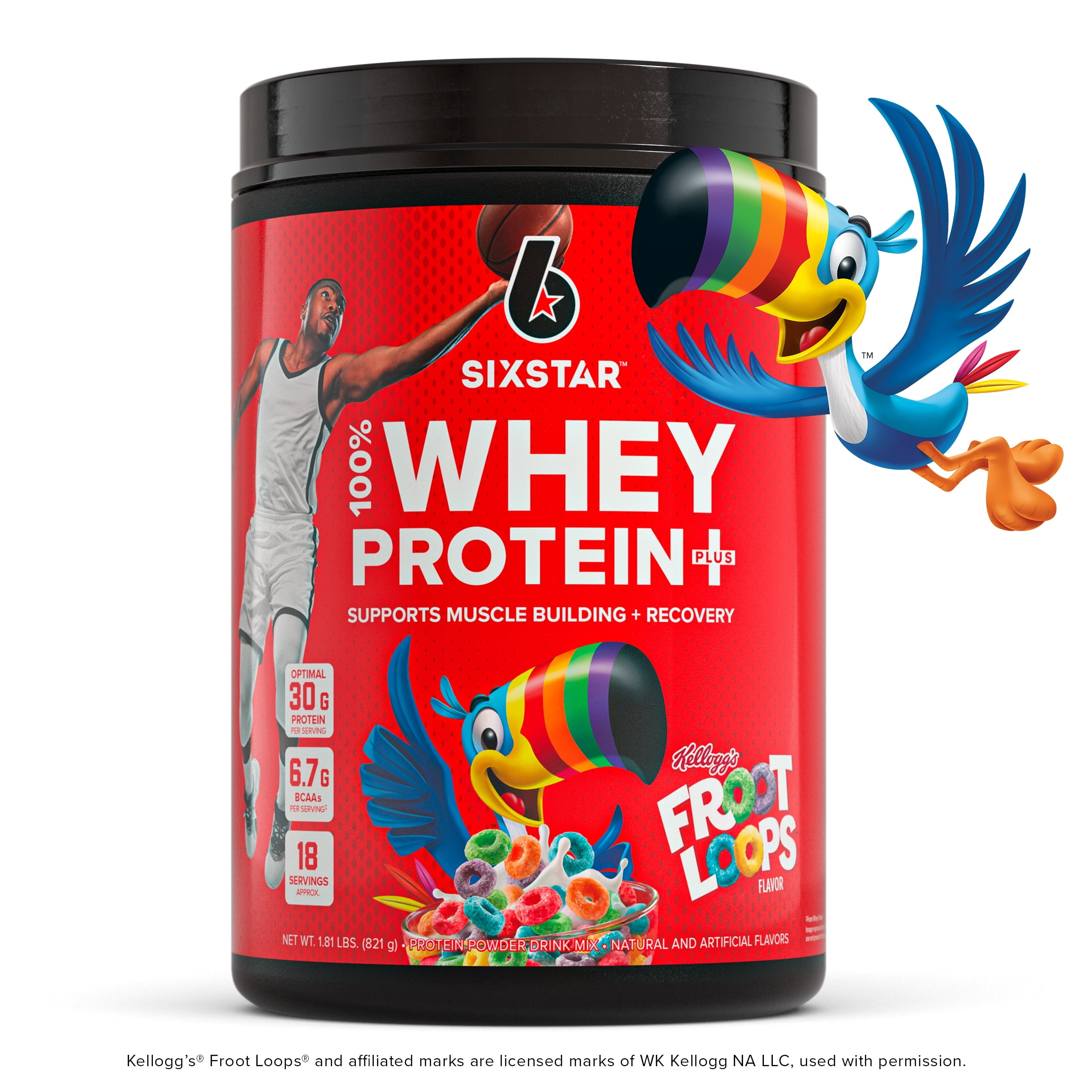 Six Star Pro Nutrition 100% Whey Protein Plus Powder, Kellogg's Froot Loops 1.8 lbs