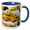 Blue/White, variant on 3drose, Usa, Washington, Seattle, Bouquets at Pike Place Public Market., 11oz Two-tone Green Mug