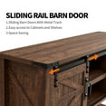 thumbnail image 2 of OKD Farmhouse Entryway Table w/ Sliding Barn Doors, Reclaimed Barnwood, 2 of 8