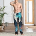 thumbnail image 2 of Fotbe Artistic Moon Valley Wolf Pantalones de Pijama para Hombre, Pantalones de Dormir, Pantalones de Casa con Cintura Ajustable y Bolsillos-Medium, 2 of 6