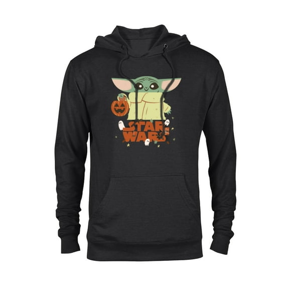Star Wars Grogu Mandalorian Halloween Trick or Treat Logo - Pullover Hoodie for Adults - Customized-Black
