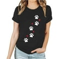 thumbnail image 2 of Fiudx Ropa de Mujer Camiseta de Manga Corta Estampada con Cuello Redondo a La Moda para Mujer, Camisetas Holgadas Informales, 2 of 3