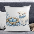 thumbnail image 4 of Easter-themed Pillowcase Suitable For Drawing Decroation Pillow Cover for Holiday Decoration Gift(Q-Blue), 4 of 5