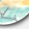 thumbnail image 2 of Designart 'Teal Buds I' Traditional Metal Circle Wall Art, 2 of 3