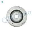 thumbnail image 4 of Front Drilled Slotted Disc Brake Rotors For 2009-2013 Toyota Matrix, 4 of 7