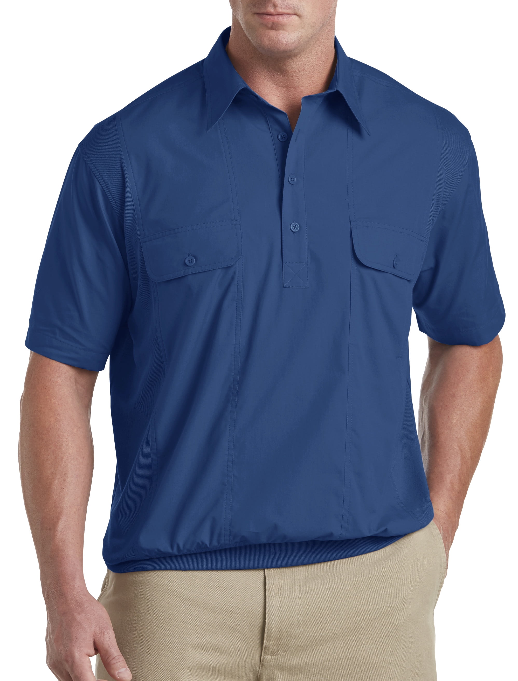 Harbor Bay by DXL Big and Tall Men's Banded-Hem Polo Shirt, Limoges, 1XL - Walmart.com