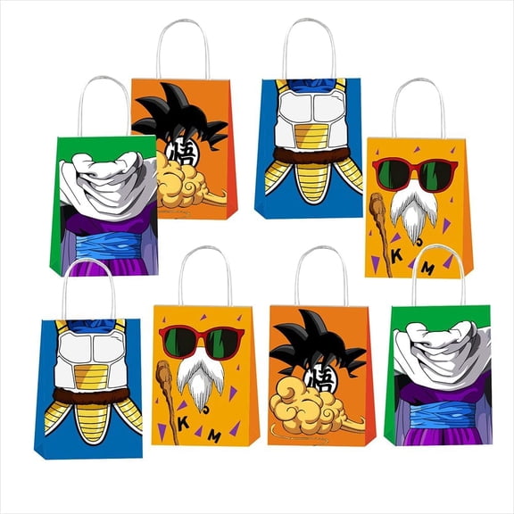 12Pcs Dragon Ball Birthday Party Decoration Gift Bags,Cartoon Candy Bags for Birthday 2 Styles Party Gift Bags Party Party Supplies.