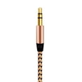 thumbnail image 5 of Naierhg 3.5mm Male to Male AUX Car Audio Recording Cable Colorful Braided Wire Metal Silver, 5 of 7