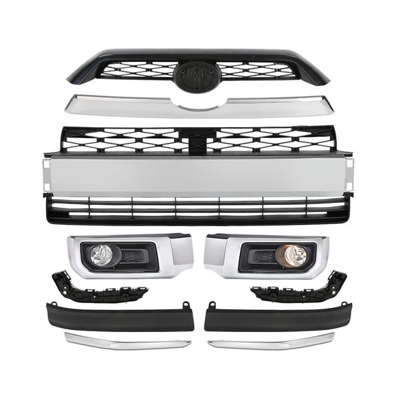CROSSDESIGN Front Bumper Grille Assembly Body Kits Fit for Toyota 4Runner Limited 2014-2019