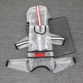 thumbnail image 2 of Dog Raincoat with Legs,Transparent Four-legs Large Dog Raincoats Waterproof with Reflective Strips & Hood Jumpsuit, 2 of 5