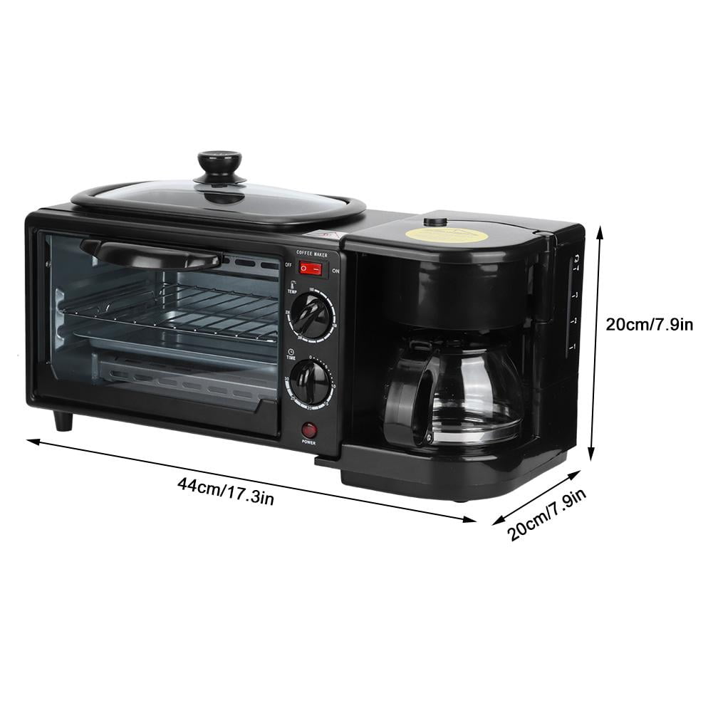 Coffee Tea Pot Teppanyaki Oven Bread Toaster Baking Maker Stove Mini Oven Household Bread Pizza Stove Cooker with Coffee 3 in 1 Breakfast Machine Multifunction Breakfast Station
