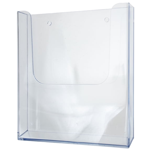 Clear Acrylic Wall-Mounted Mail Rack and Document Organizer Stand with Flyer Holder for Letters and Files