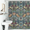 thumbnail image 3 of Victorian William Morris Original Design Vintage Shower Curtain Furniture Bathroom Fabric Decorations Washable Shower Curtain with Hooks, 3 of 5