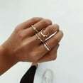 thumbnail image 4 of QQTDFG 5 Pcs/Set Crystal Moon Star Gold Initial Rings Set Female Gemstone Ring Jewelry-default, 4 of 7