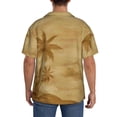 thumbnail image 6 of Picia Retro Palm Tree Men's Linen Shirts Short Sleeve Cuban Beach Shirts Casual Shirts Button Down Shirt for Men Beach Summer Wedding Shirt-XX-Large, 6 of 7