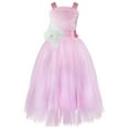thumbnail image 3 of iEFiEL Little Big Girls Cross Back Flower Girl Dress Wedding Tulle Birthday Party Dress, 3 of 7