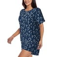 thumbnail image 2 of Haiem Question Marks Pattern Pajama Set for Women 2 Piece Lounge Set Short Sleeve Tops and Shorts Soft Sleepwear-4X-Large, 2 of 7