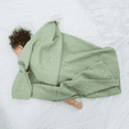 thumbnail image 3 of Comfy Cubs Waffle Weave Blanket - 40” x 40” - 100% Cotton Soft, Lightweight Baby Blanket, Sage, 3 of 5