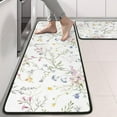 thumbnail image 2 of Kitchen Rugs Sets Of 2,Pioneer Flower Floral Print Pattern Anti Fatigue Kitchen Mat Rugs Non Slip Washable,Decorative Kitchen Floor Mats for Kitchen,Sink,Laundry,17"x47"+17"x47", 2 of 5