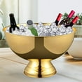 thumbnail image 3 of Cubo de hielo para bañera de refrigeración, recipiente para champán ligero multifuncional, cubo enfriador de bebidas para cócteles, Picnics, clubes, r Dorado Macarena Cubeta de hielo, 3 of 8
