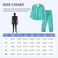thumbnail image 4 of Uemuo Turquoise Wooden2 Pattern 2-Piece Loungewear Set - Men’s Soft Sleepwear, Cozy Winter PJs, Comfy Sleep Set-X-Large, 4 of 7