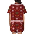 thumbnail image 3 of Picia Merry Christmas Pajamas Sets for Women Soft Short-Sleeved Pjs with Lounge Shorts Two Piece Sleepwear-Small, 3 of 9