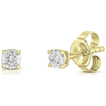 Natalia Drake 1/5 Cttw Genuine Diamond Stud Earrings for Women in 14K Yellow Gold