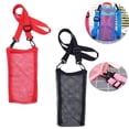 thumbnail image 5 of Travel Outdoor Visible Bag Portable Mug Holder Water Bottle Bag Beverage Bag Mesh Cup Pouch Sport Water Bottle Cover PINK, 5 of 8