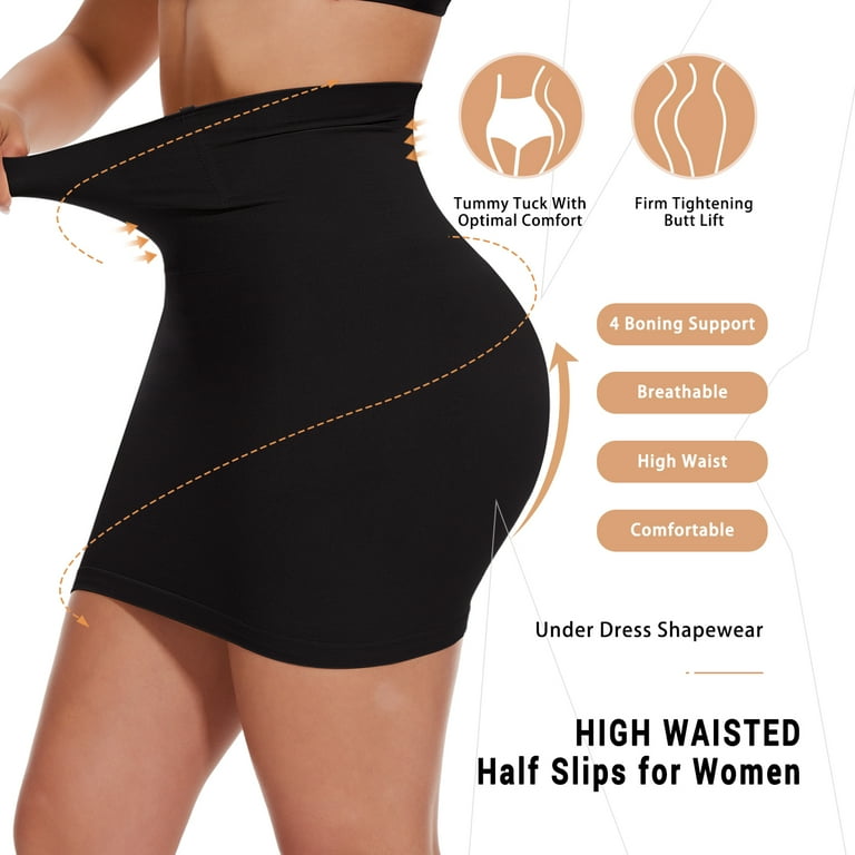 MISS MOLY Shapewear Slip For Women Half Slip Under Dress High