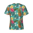 thumbnail image 6 of Vsdgher Pineapple Print Men's Dry Fit Mesh Athletic Shirts Moisture Wicking Tennis T-Shirt Tops, 6 of 9