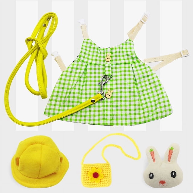 ZHAOCHENG Lindo conejo mascota chaleco accesorios correa al aire libre ropa de conejo arnés cinturones ropa de conejo ropa arnés de conejo (sandía pequeña)
