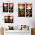 thumbnail image 4 of Designart "Rows of Ruby in Green and Purple Vineyard III" Vineyard Framed Wall Art Set Of 2 - Red Landscapes Framed Wall Art Set Of 2, 4 of 7