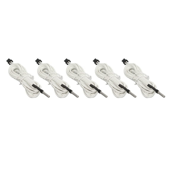 Thermistor Temp Sensor, 5 Pcs Thermistor Cable Wide Range Heat Resistant Rust Resistance Stainless Steel  For Hotbed 2m/78.7in