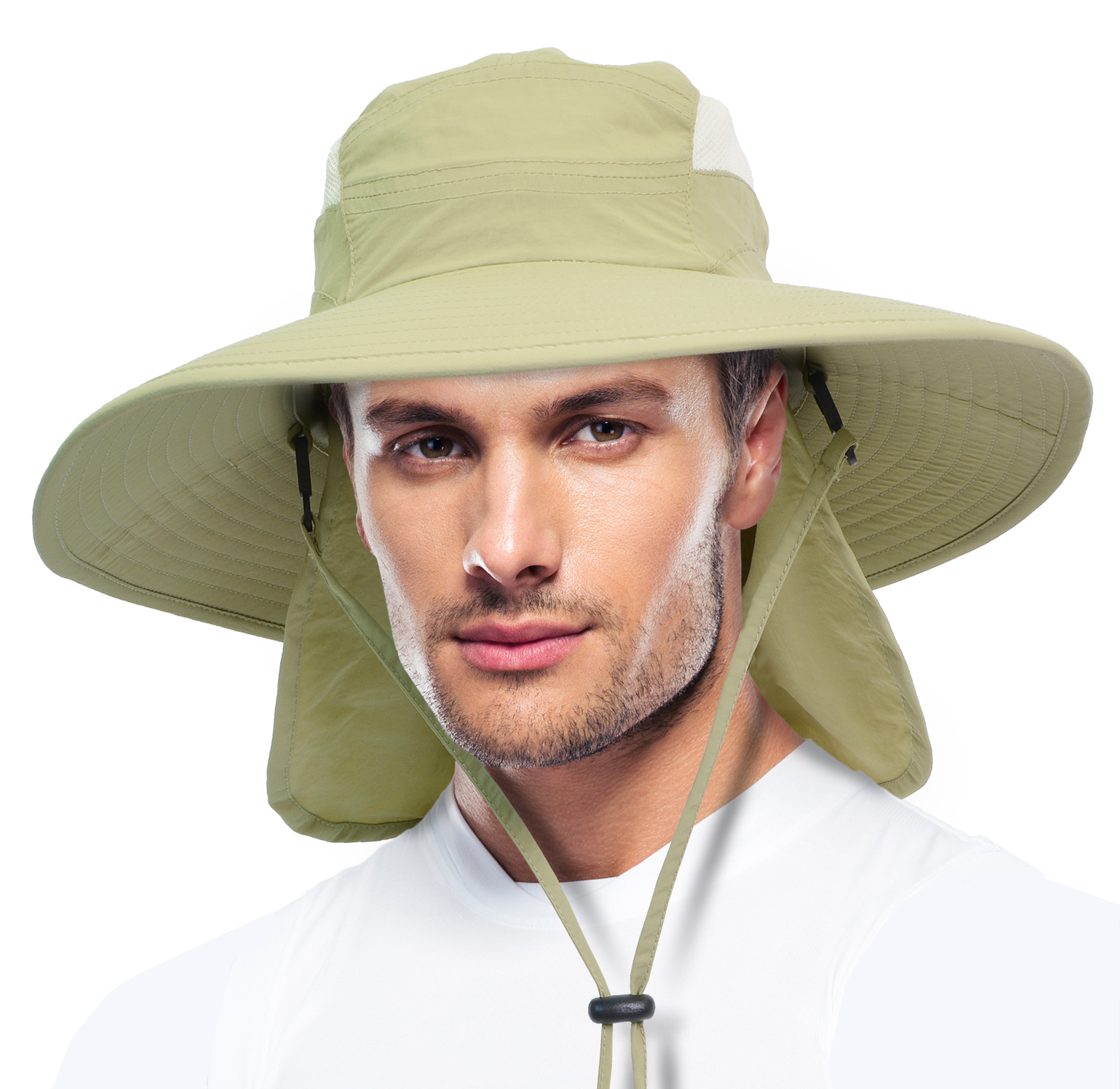 Solaris Fishing Cap UV Sun Protection Wide Brim Hat with Removable Bill