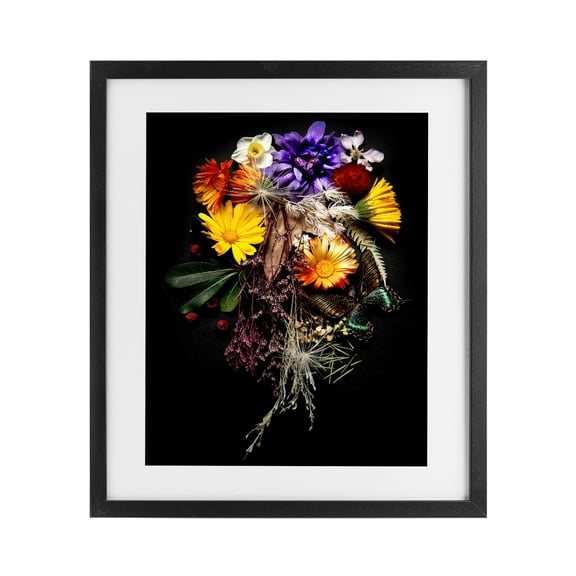 Stupell Industries Glam Butterfly Adorned Arrangement Black Framed Print Under Glass, 13 x 16, by Carl Kravats