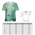 thumbnail image 2 of Lucky Koi Fish Lotus Leaf T Shirts Basic T-Shirt Short Sleeve Ladies Tee Shirt Summer Graphic Clothing, 2 of 6