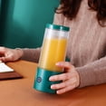 thumbnail image 4 of Graflsoa Portable USB Rechargeable Juicer Cup with 1500mAh Battery, 350ml Capacity, Lightweight Design, Model N8 Pro, Available in Green, Pink, and Light Blue, 4 of 6