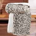 thumbnail image 3 of Faux Fur Shar Pei Throw Blanket, Fluffy Cozy Snow Leopard Throw for Couch Living Room Bedroom Home Décor, Snow Leopard 50\, 3 of 7