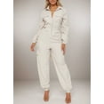 thumbnail image 2 of Casual Zip-Up Jumpsuit (XL, Black), 2 of 5