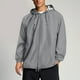 thumbnail image 3 of pstuiky mangas largas para hombre, Chaqueta impermeable de color liso para hombre para exteriores, para escalada, deporte, correr, con bolsillo y cremallera, manga larga, con capucha xxxl, 3 of 8
