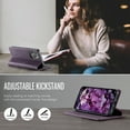 thumbnail image 4 of ShellTech Compatible with iPhone 16 Plus Soft TPU PU Leather Case Flip Magnetic Stand Flip Protective Cover Leather Wallet Case with ID & Credit Card Slots Holder Case,Purple, 4 of 8
