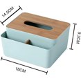 thumbnail image 2 of Caja de pañuelos 3 en 1 con tapa de madera, espacio de almacenamiento para el hogar, la oficina y el automóvil., 2 of 4