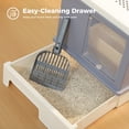 thumbnail image 5 of Pawzroad Large Cat Litter Box with Lid, Double-Layer Leak-Proof Litter Box with Cover, Enclosed & Odor Control, Gray, 5 of 12