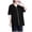 Black, variant on Womens Tops Short Sleeve Hooded Zip Front Short Sleeve Summer Lightweight Casual Sweatshirt