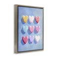 thumbnail image 2 of Stupell Industries Contemporary Pastel Heart Grid Brown Floating Frame Canvas Art, 17 x 21, by The Prints Vibe, 2 of 8