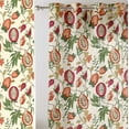 thumbnail image 1 of Vargottam Fruits Print Sheer Georgette Curtains for French Doors & Balcony - 2 Panels, 96" Long, Light Filtering, Grommet Top Printed Drapes for Living Room or Lounge, 1 of 9