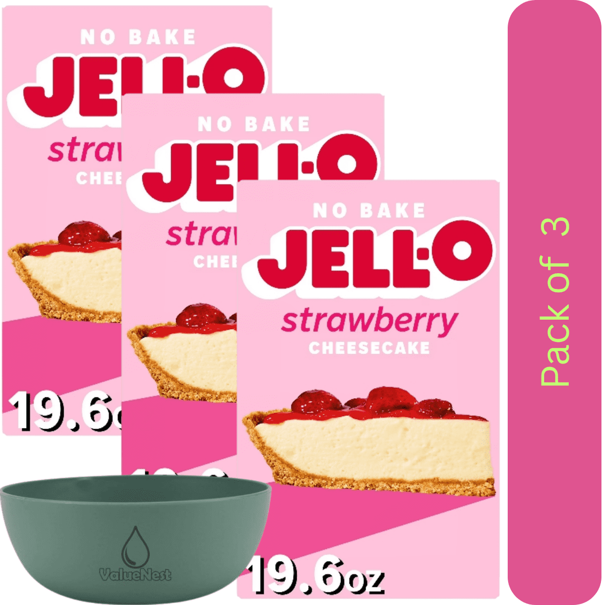 Jello No Bake CLASSIC CHEESECAKE Jell-O - 11.1 oz Box - Walmart.com