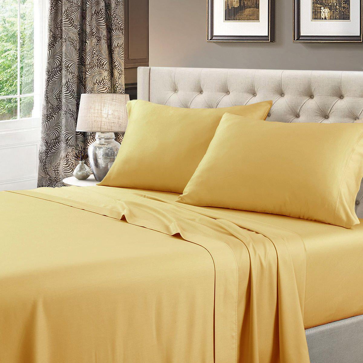 Bed Sheet Sets USA  Size Light Blue Stripe 100% Cotton 400-TC Extra Deep Pocket 
